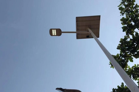 solar led street light with pole
