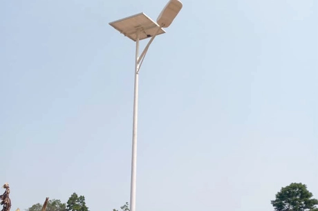 solar street light post