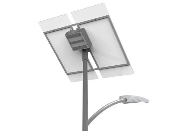 solar parking lot light with pole