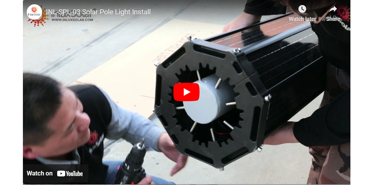 INL-SPL-03 Solar Pole Light Install