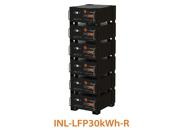 lifepo4 lithium battery rack system inl lfp30kwh r