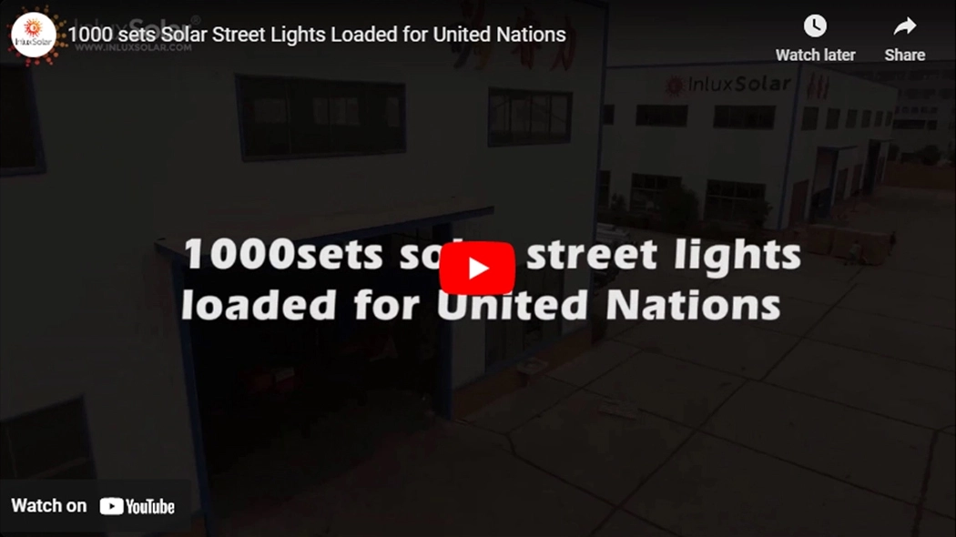 1000 Sets of Solar Street Lights Loaded for United Nations