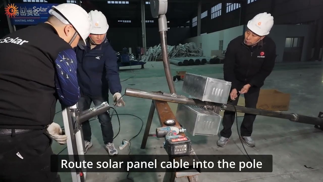 LED25 Solar Street Light | Gel Battery External Pole Installation Guide