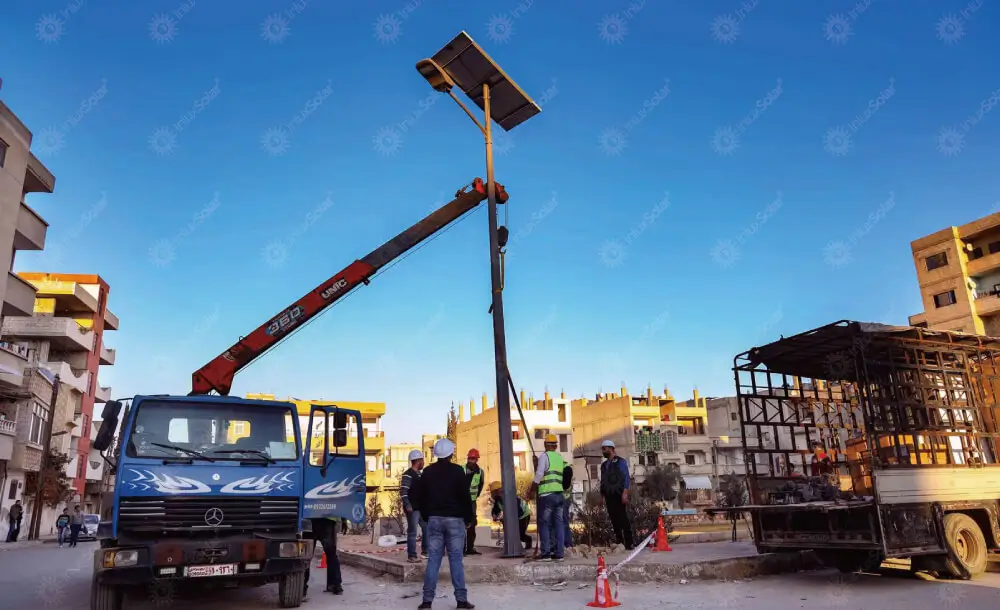 UNHCR's Biggest Solar Street Light Project in Middle East 10