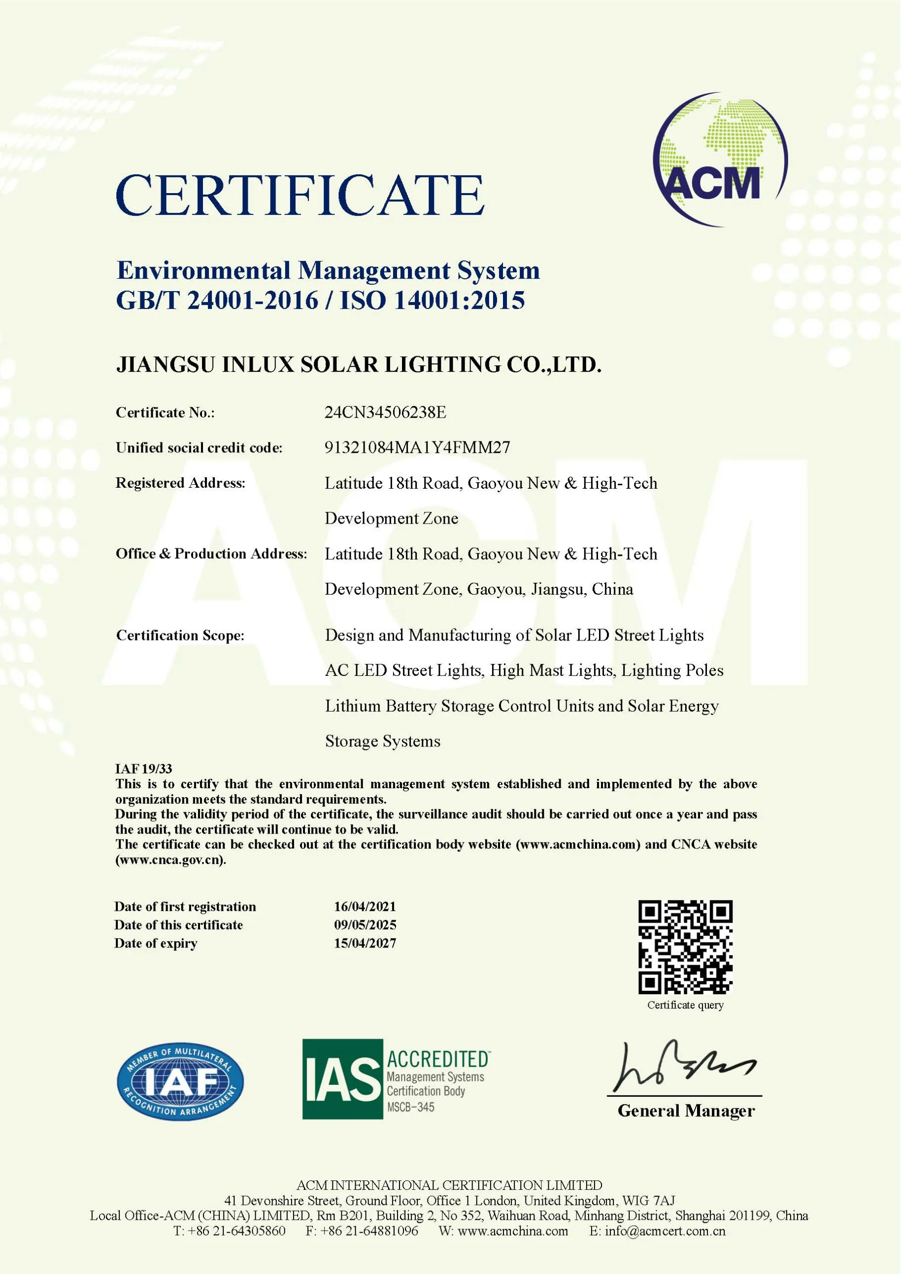 ISO 14001:Quality Management System