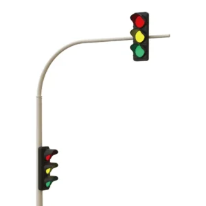 6m Galvanized Steel Traffic Light Pole with Mast Arm