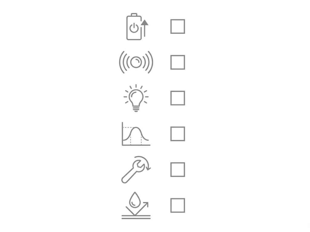 Lista de verificação de comissionamento para iluminação pública solar: teste de sensor, perfil de escurecimento, verificação de torque