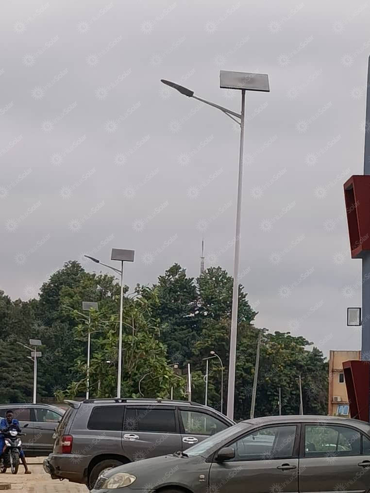 JAGUAR AIT5 all-in-two solar street lights for a public lighting project in Benin