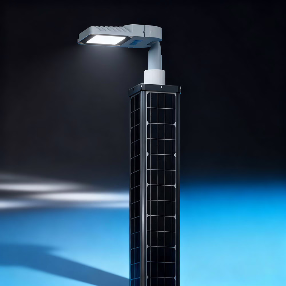 Vertical Solar Pole Light