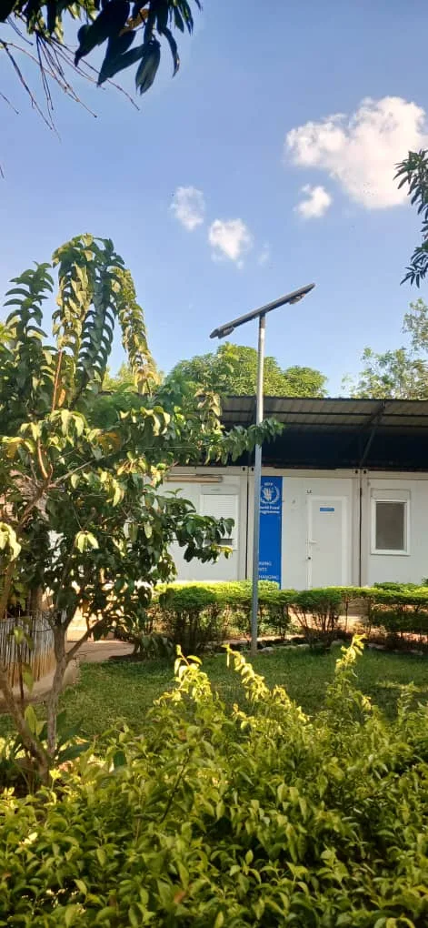 All-in-one solar street light installation for park and community lighting
