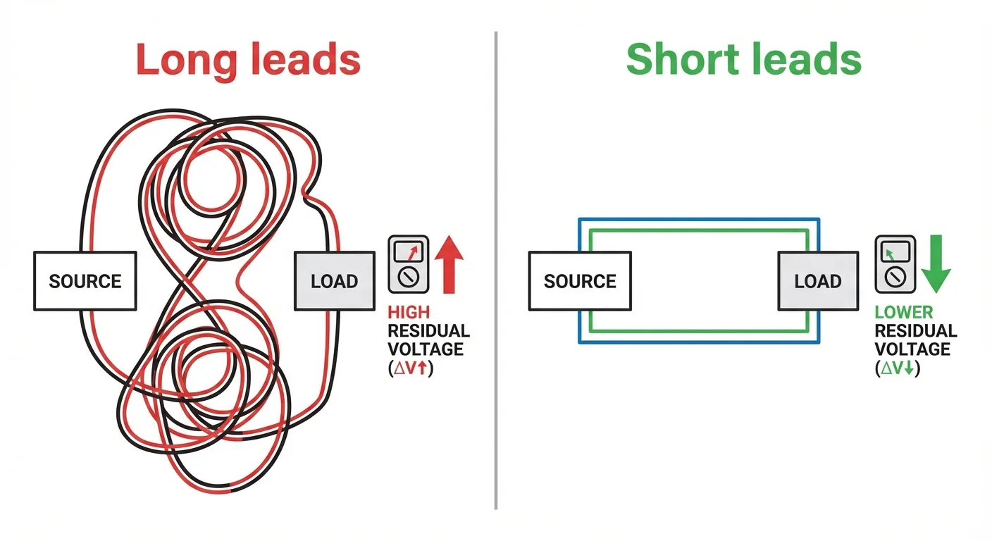 Keep SPD leads short to reduce residual voltage