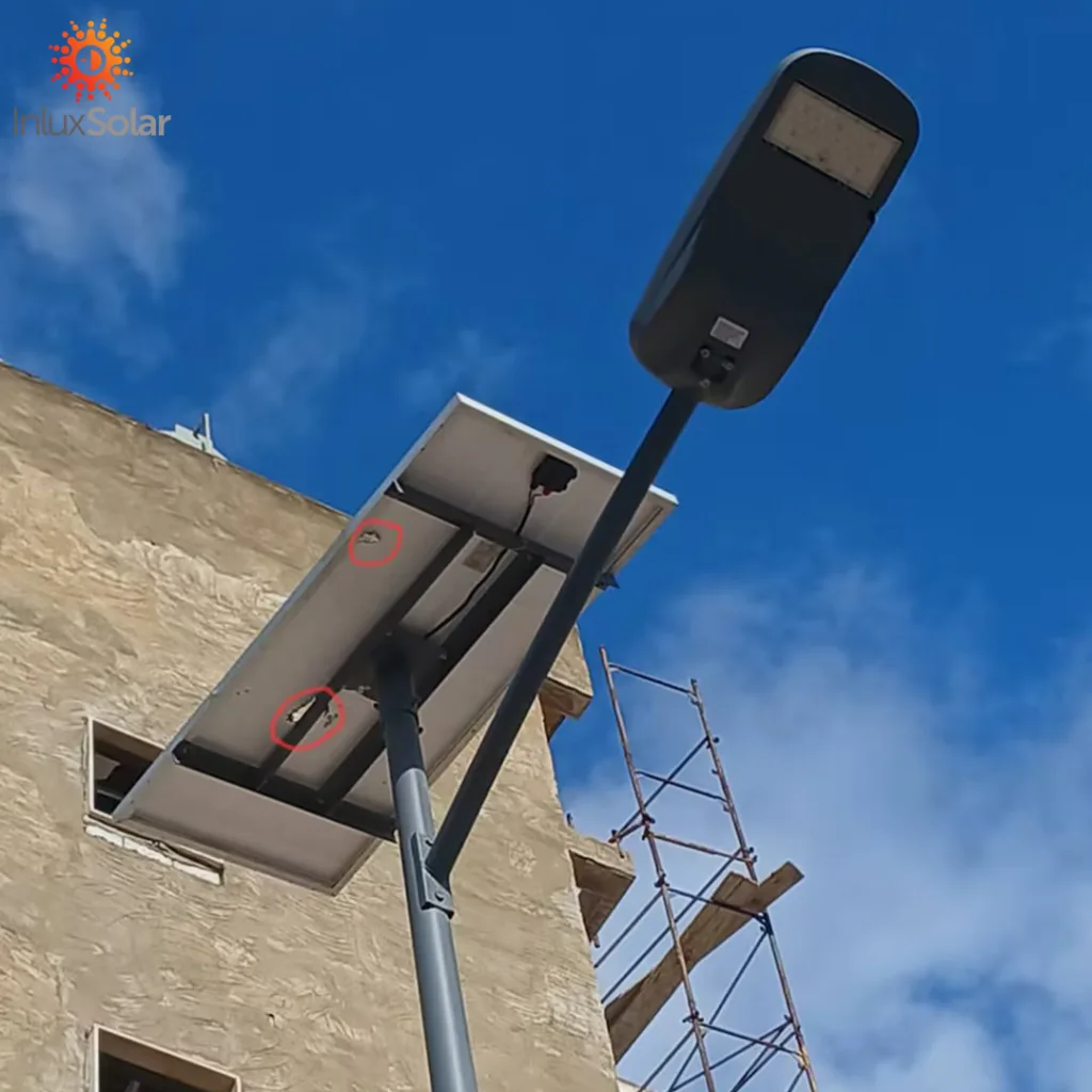 AIT5 Jaguar solar street lights providing off-grid emergency lighting in infrastructure-disrupted areas