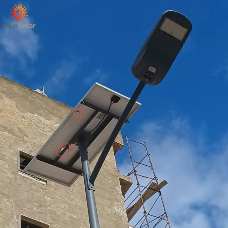 AIT5 Jaguar solar street lights providing off-grid emergency lighting in infrastructure-disrupted areas