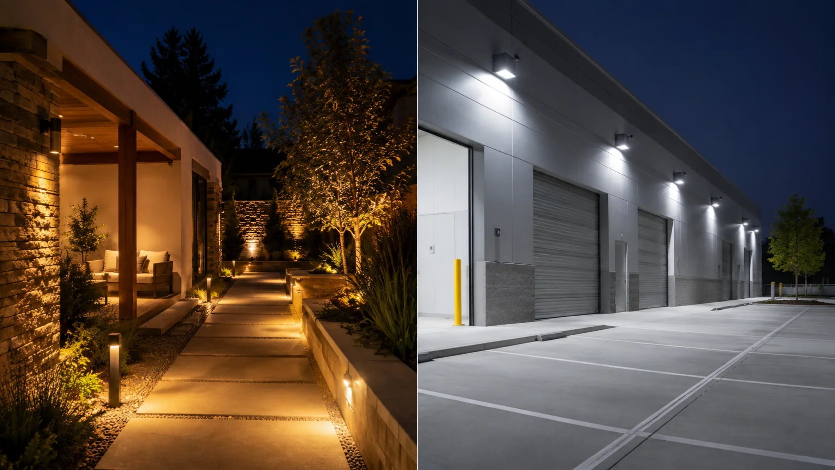 Soft white vs daylight LED light comparison in indoor and outdoor spaces