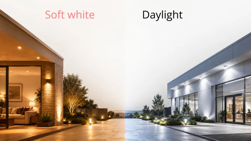 Soft White vs Daylight LED Lights: 2700K–6500K Guide