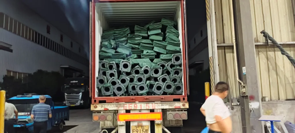 Inlux Solar team completing the final check of a container filled with Apollo components.