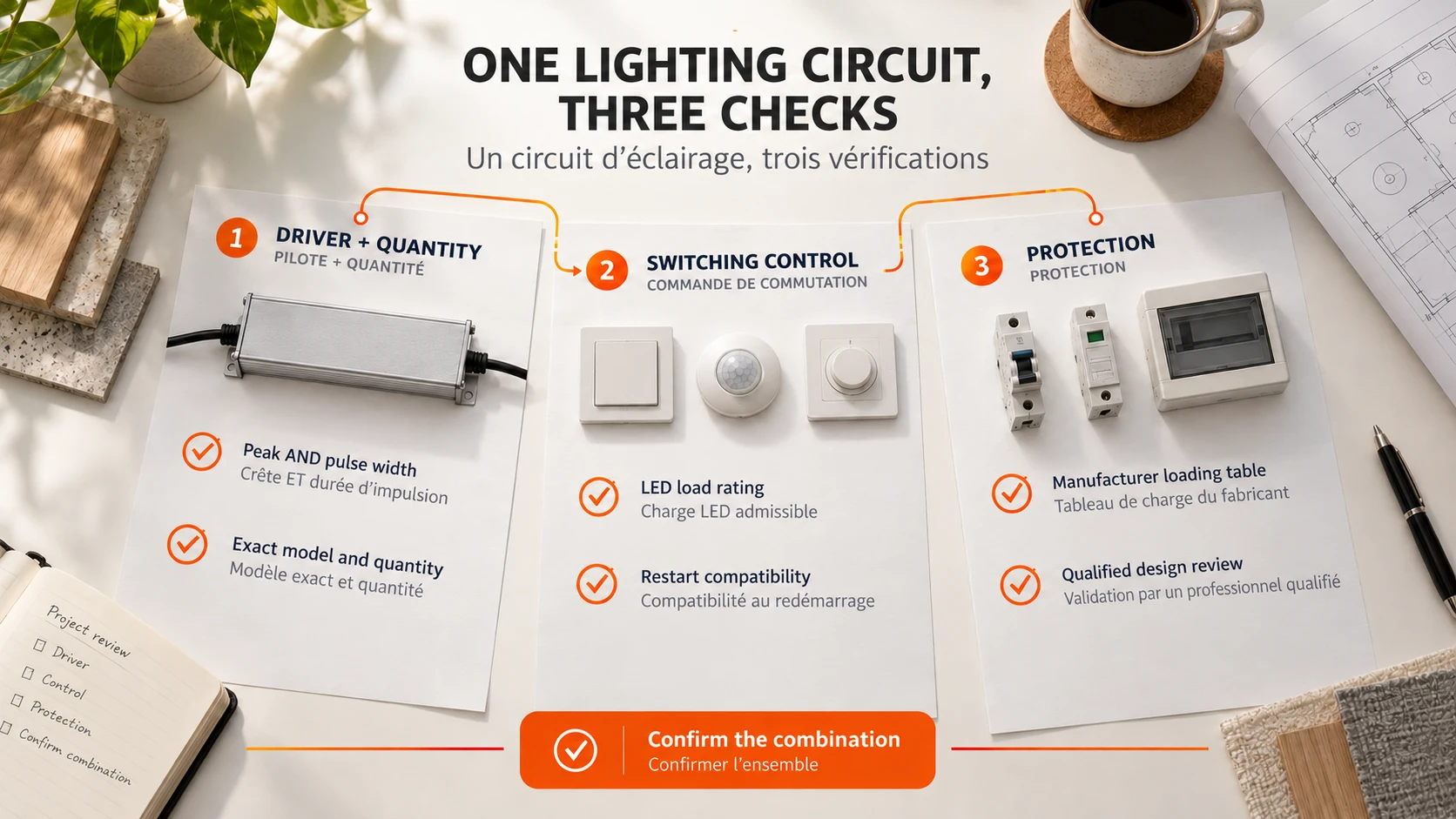 LED lighting procurement review matching driver quantities, switching control and protection