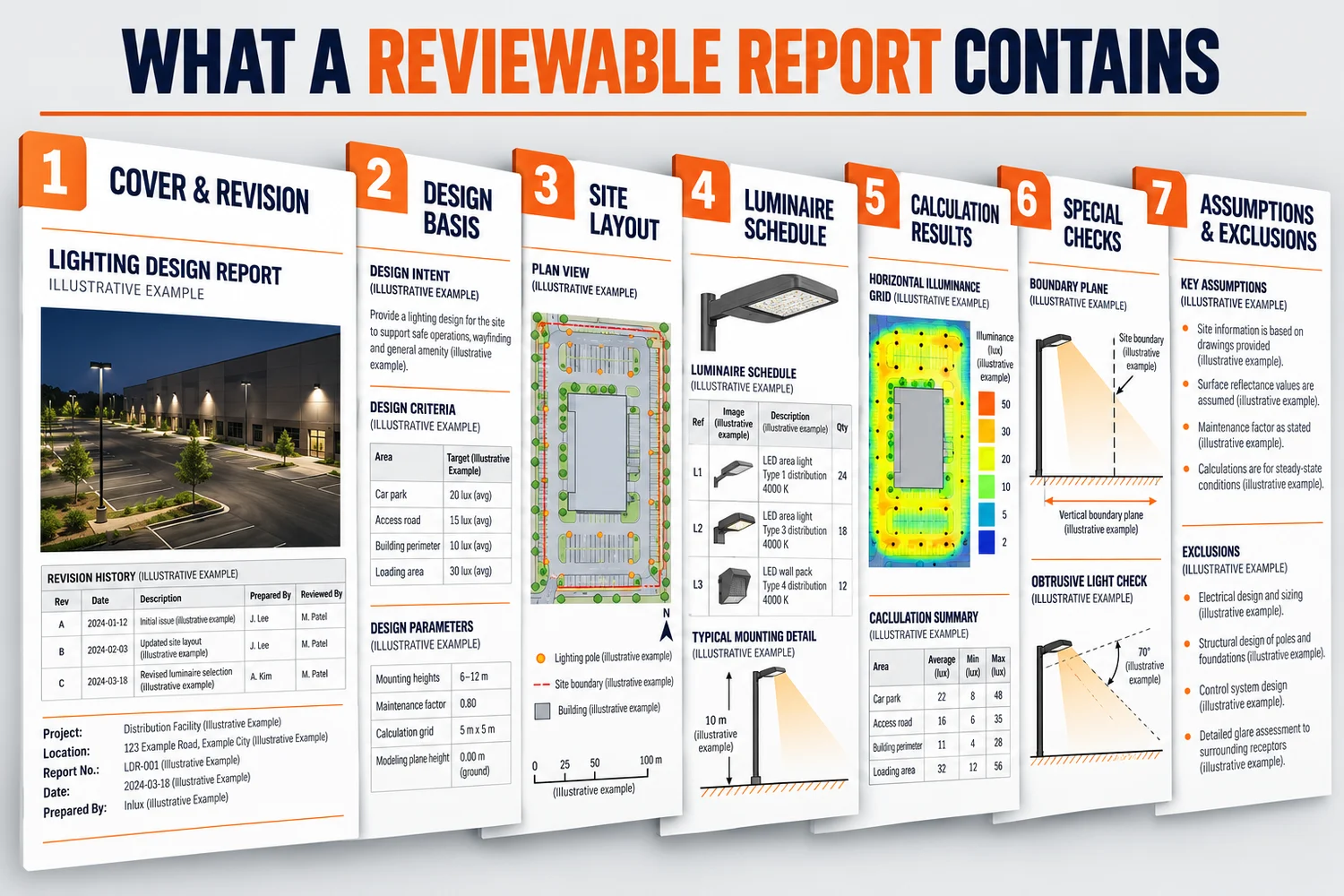 Photometric report deliverables from design basis to calculation results and assumptions